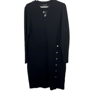 Smashed Lemon NWT Black Dress W/Gold Buttons